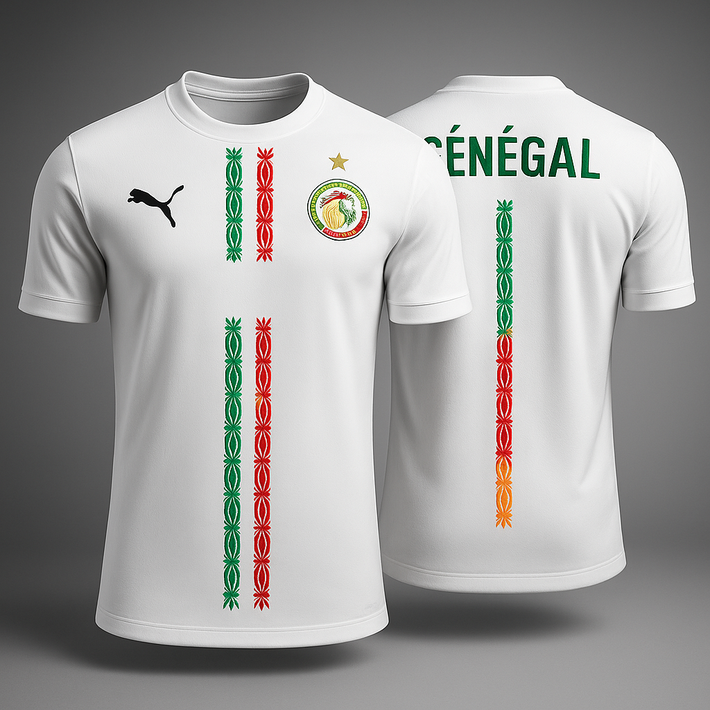 Maillot Sénégal – Blanc Édition CAN 2025 🇸🇳