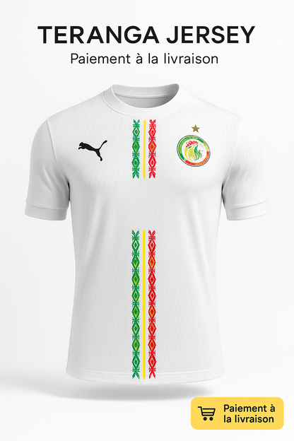 Maillot Sénégal – Blanc Édition CAN 2025 🇸🇳